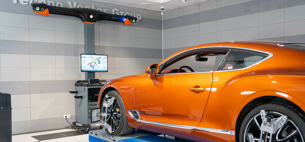 Развал-схождение на стенде Техно-Вектор 3D